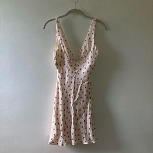 zara strawberry print mini dress